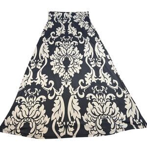 Moa womens gray cream damask print sleeveless tube top dress or skirt. Size M